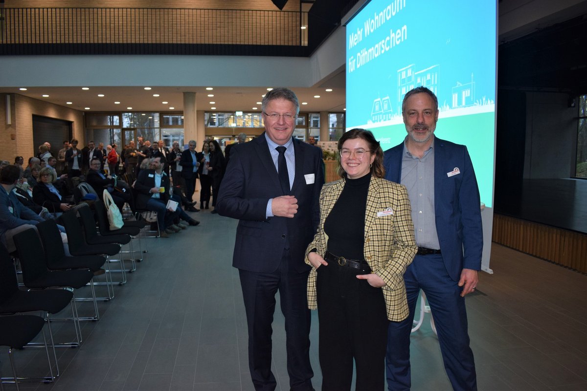 Stefan Mohrdieck, Johanna Wilmes und Erk Ulich, Leiter des Sachgebietes Regionalentwicklung